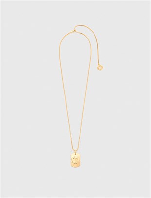 Balık Burcu Taş Detaylı Kolye