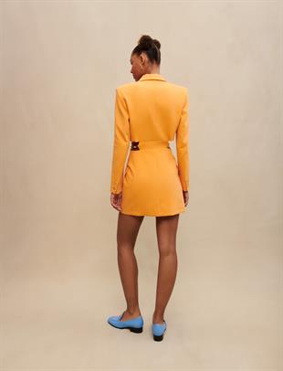 Belde Aksesuar Detaylı Ceket Elbise