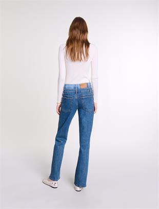Beli Zincir Detaylı Denim Pantolon