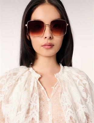 Beyaz dantel transparan bluz