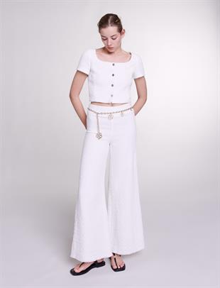 Beyaz Tüvit Pantolon