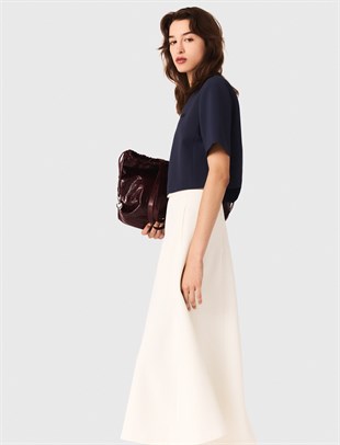 Bisiklet Yaka Kısa Kollu Lacivert Üst