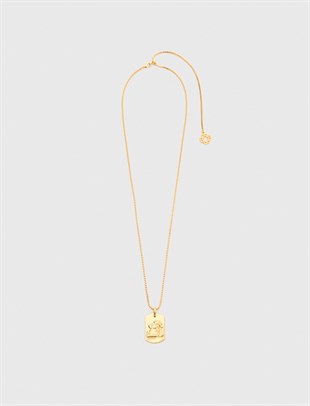 Boğa Burcu Taş Detaylı Kolye