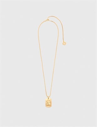 Boğa Burcu Taş Detaylı Kolye