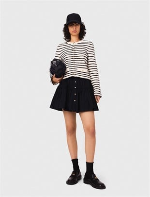 Boncuk İşlemeli Uzun Kollu Triko Hırka