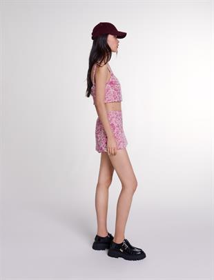 Botanik Desen Şort Etek