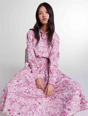 Botanik Desen Uzun Etek