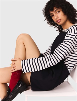 Çapraz Sırt Askılı Mini Elbise