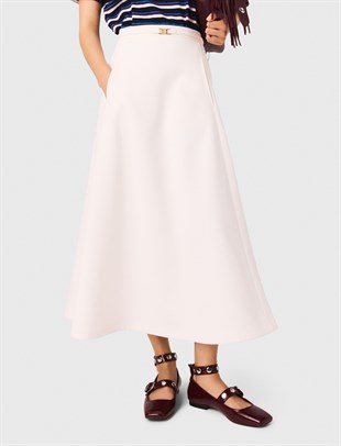 Cep Detaylı Kloş Uzun Etek