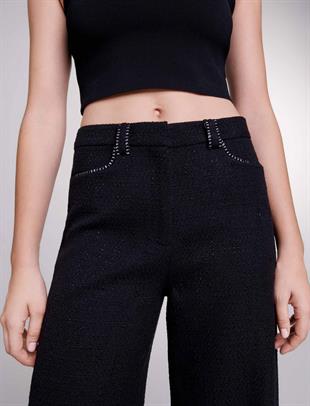 Cep Detaylı Tüvit Geniş Paça Pantolon