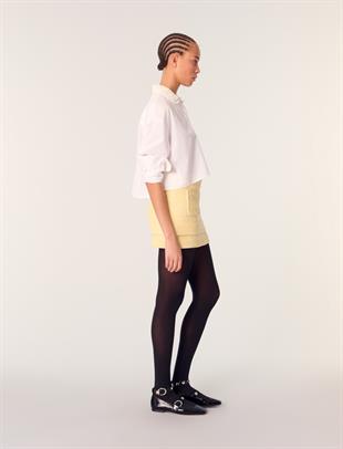 Cepli Sarı Tüvit Etek