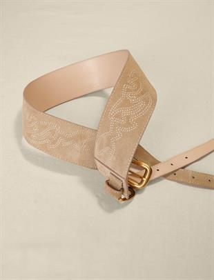 Çift Kapamalı Süet Kemer