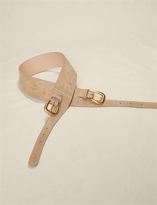 Çift Kapamalı Süet Kemer