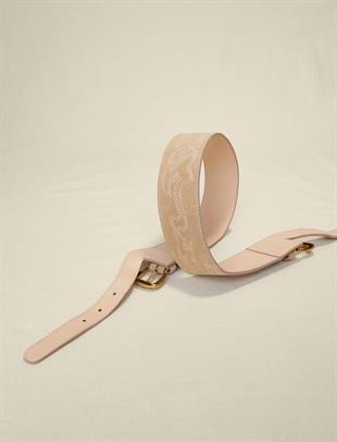 Çift Kapamalı Süet Kemer