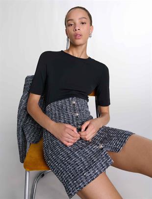 Çift Parça Görünümlü Mini Elbise