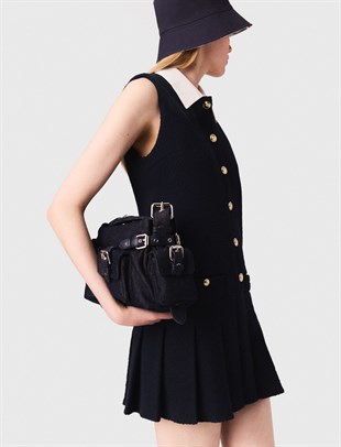 Çıkarılabilir Yakalı Mini Tüvit Elbise