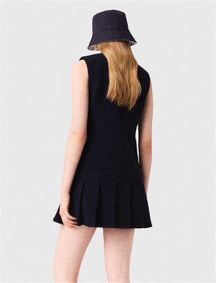 Çıkarılabilir Yakalı Mini Tüvit Elbise