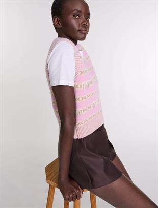 Clover Desen Triko Yelek