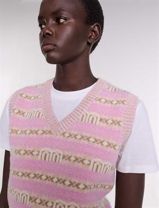 Clover Desen Triko Yelek