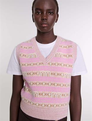 Clover Desen Triko Yelek