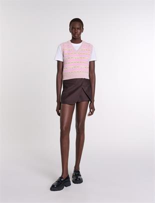 Clover Desen Triko Yelek