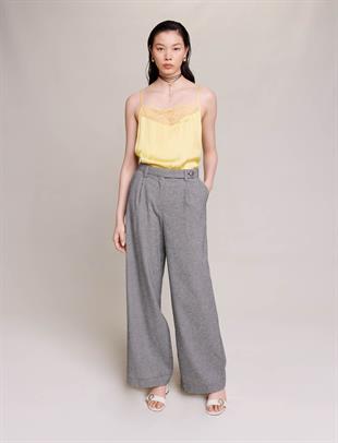 Dantel Detaylu Saten Bluz