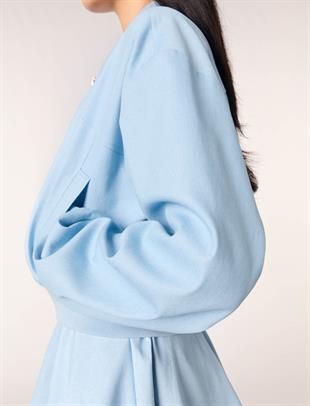 Denim bomber kısa ceket