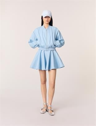 Denim bomber kısa ceket