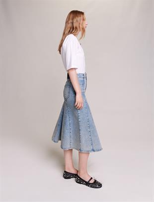Denim Midi Etek