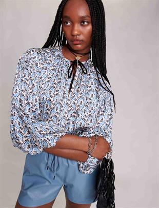 Deri Görünümlü Şort