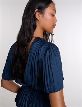 Derin V Yaka Pilise Bluz