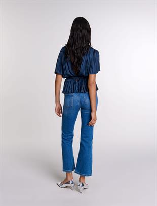 Derin V Yaka Pilise Bluz