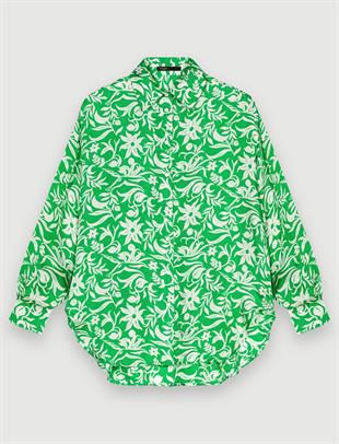 Desenli Saten Gömlek