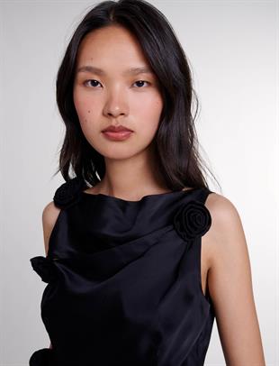 Drape Detaylı Saten Üst