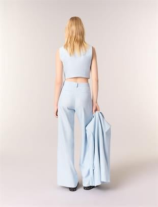 Düğmeli Mavi Takım Yelek