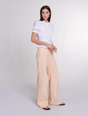 Düz Kesim Keten Pantolon