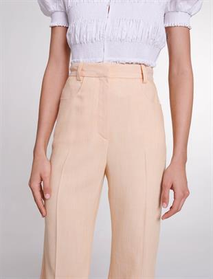 Düz Kesim Keten Pantolon