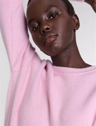 Ekru Bisiklet Yaka Triko Kazak