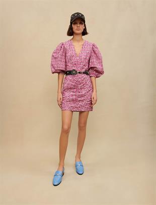 Floral Desen Mini Elbise