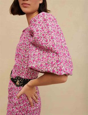 Floral Desen Mini Elbise