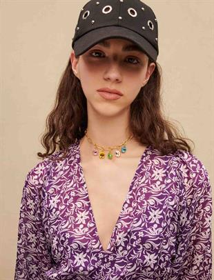 Floral Desen Uzun Elbise