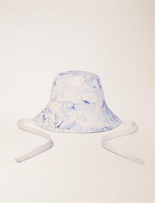Floral Desenli Bucket Şapka
