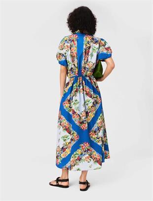 Floral Desenli Gömlek Elbise