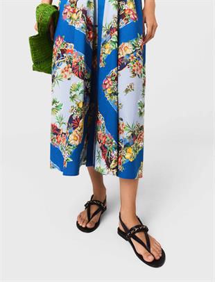 Floral Desenli Gömlek Elbise