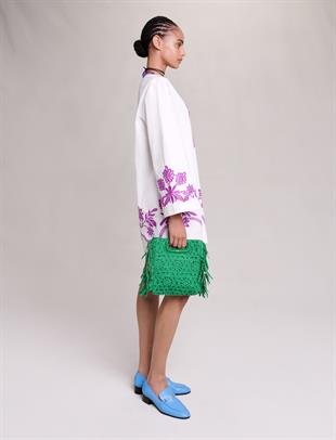 Floral İşleme Detaylı Tunik Elbise