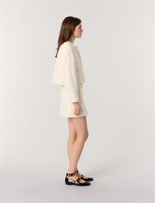 Güpür Detaylı Kısa Ceket