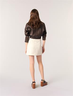 Güpür İşlemeli Mini Etek