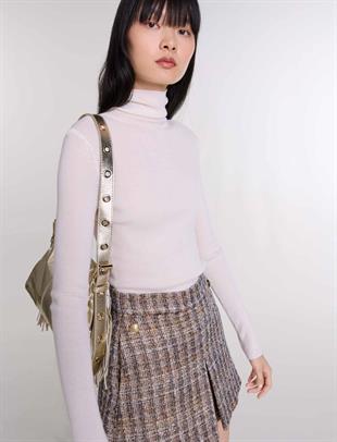 Kahverengi Tüvit Şort Etek