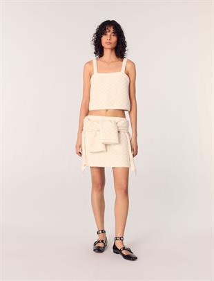 Kare Yaka Triko Üst