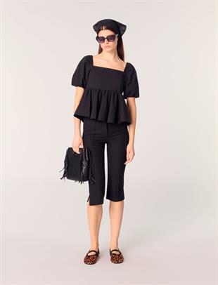Karpuz Kollu Peplum Bluz